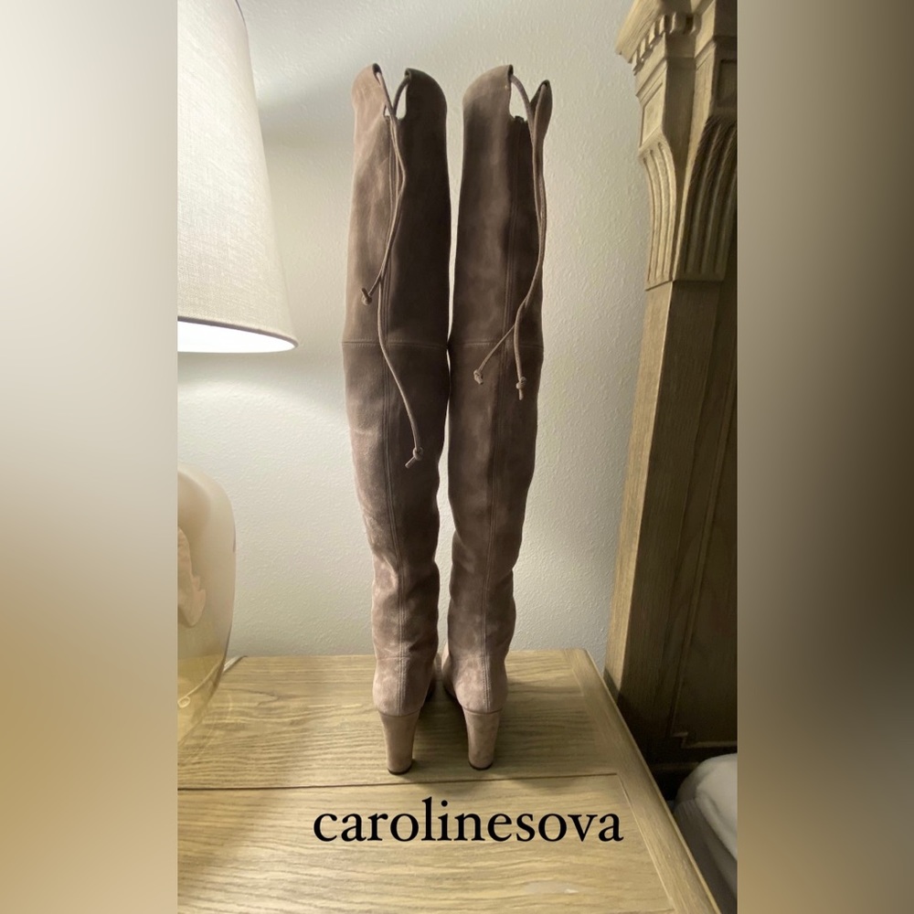 Authentic Stuart Weitzman Highland Boot Slate Sue… - image 4